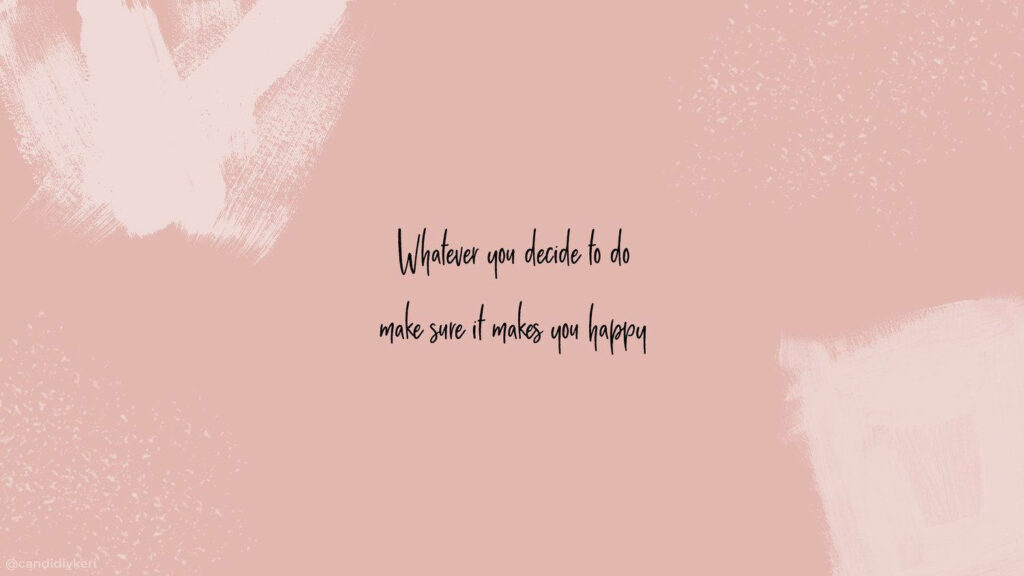 Calming Peach Aesthetic Wallpaper with Motivational Quote for MacBook
