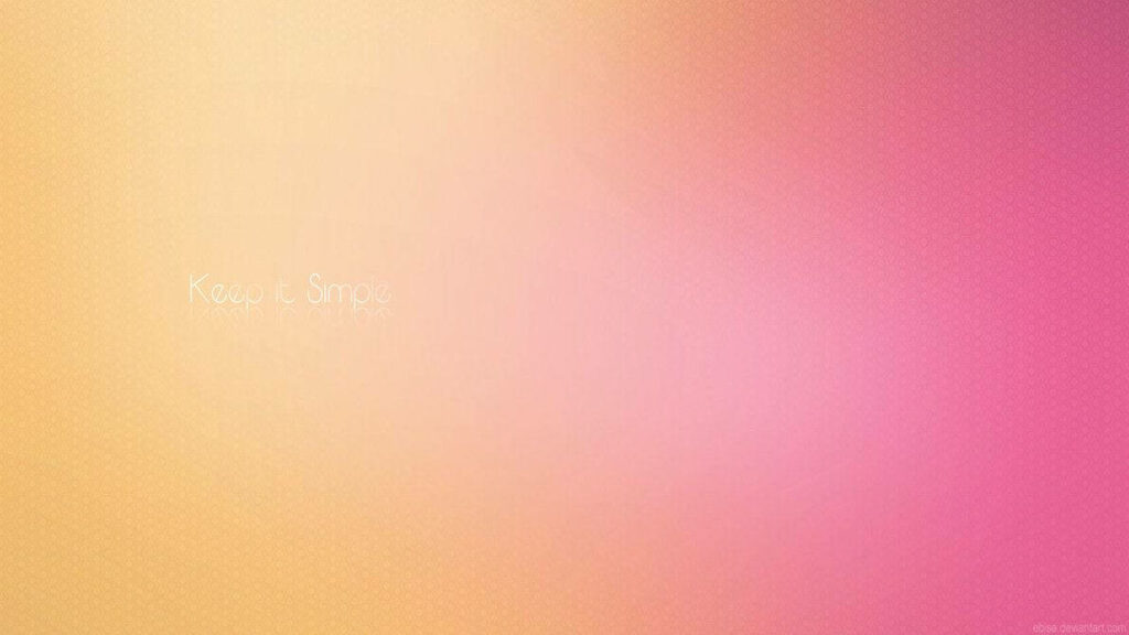 Calming Peach-Purple Gradient Wallpaper with 'Keep it Simple' Text