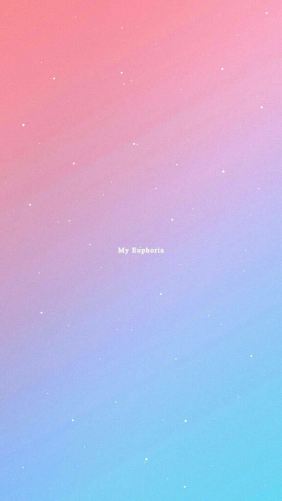 Soothing Pink and Blue Gradient Wallpaper with 'My Euphoria' Text