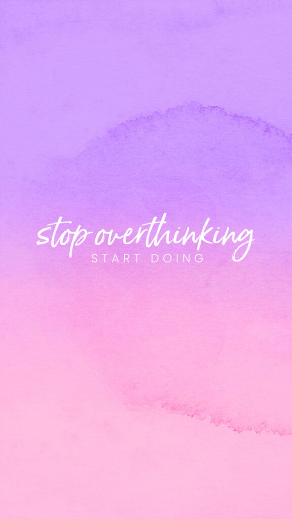 Calming Pink Purple Gradient Wallpaper: Stop Overthinking, Start Doing