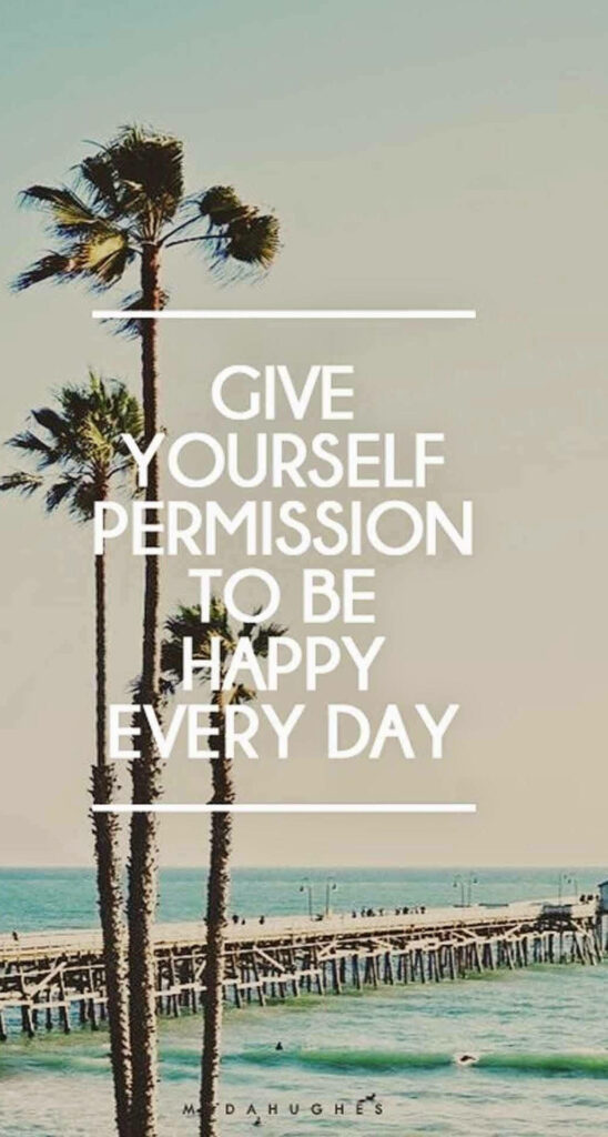 Serene iPhone Wallpaper: Motivational Quote on Seaside Bliss