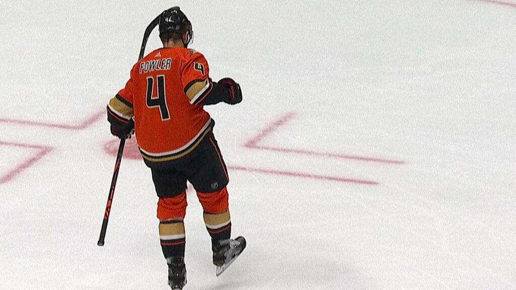 Back-View Ice Rink Wallpaper: Cameron Fowler in Orange Jersey #4