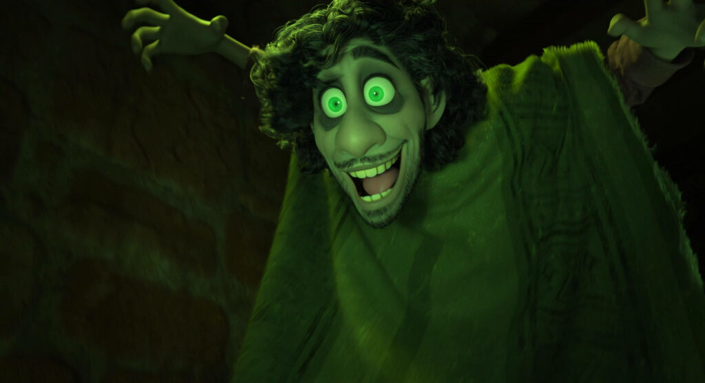 Humorous Camilo As Bruno Madrigal: Enchanted Green Wallpaper