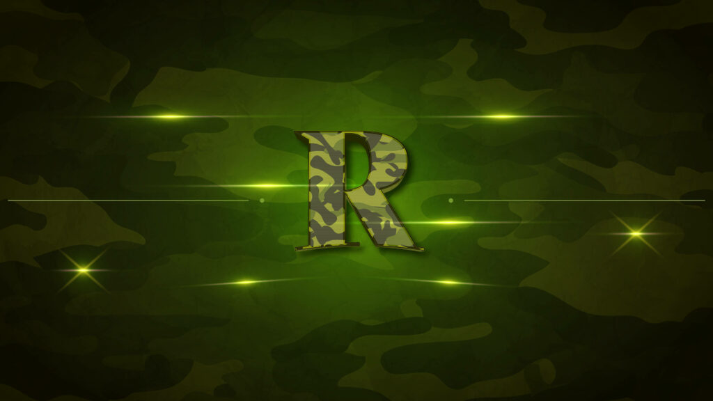 Commanding Camo: The Military R Alphabet Wallpaper