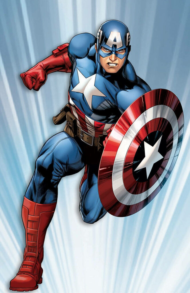 Avengers Assemble: A Marvelous Portrait of Captain America Superhero Exuding Strength and Resilience Wallpaper