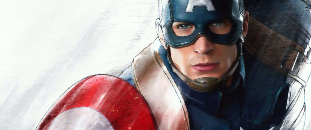The Guardian of Liberty: Captain America Standing Tall as the Embodiment of American Values Wallpaper