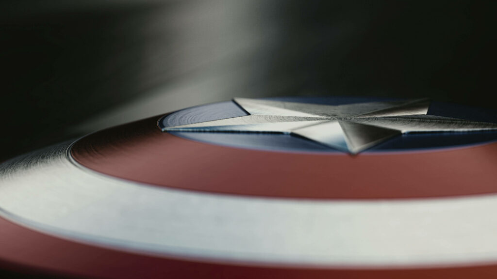 Captain America: A Symbol of Courage and Justice, Embodied in a Majestic High-Angle Shot Wallpaper