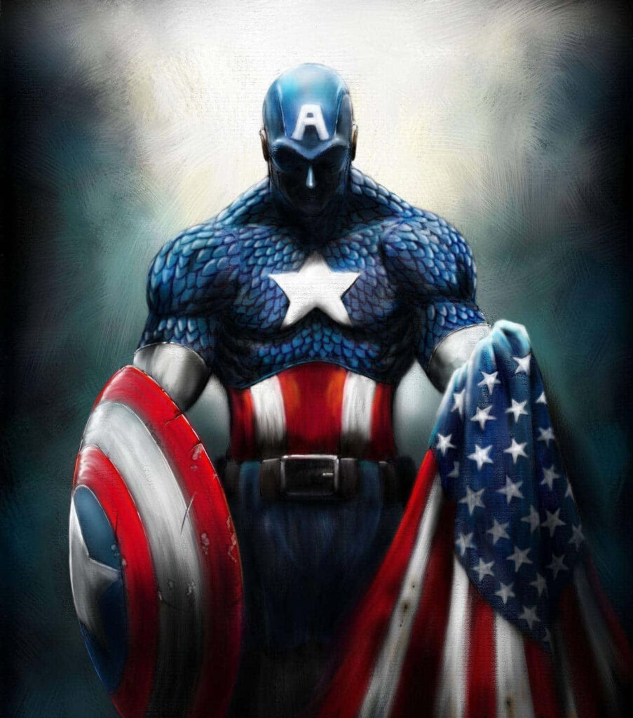 Captain America: The Invincible Avenger Embarks on a Heroic Earth-Defending Quest Wallpaper