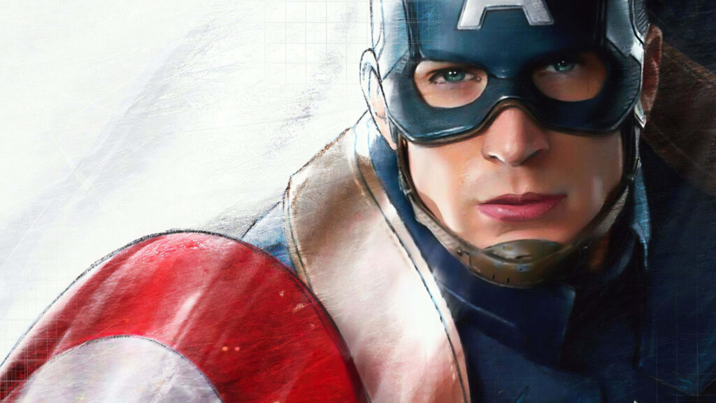Defender of Justice: Captain America's Heroic Stand Wallpaper