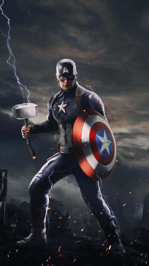 Captain America: Symbol of American Heroism and Invincible Spirit Wallpaper
