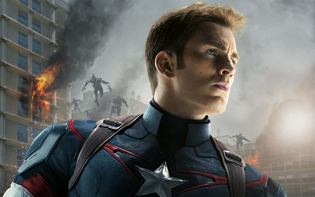 Captain America Embodies Heroic Motivation in Iconic Portrait Wallpaper