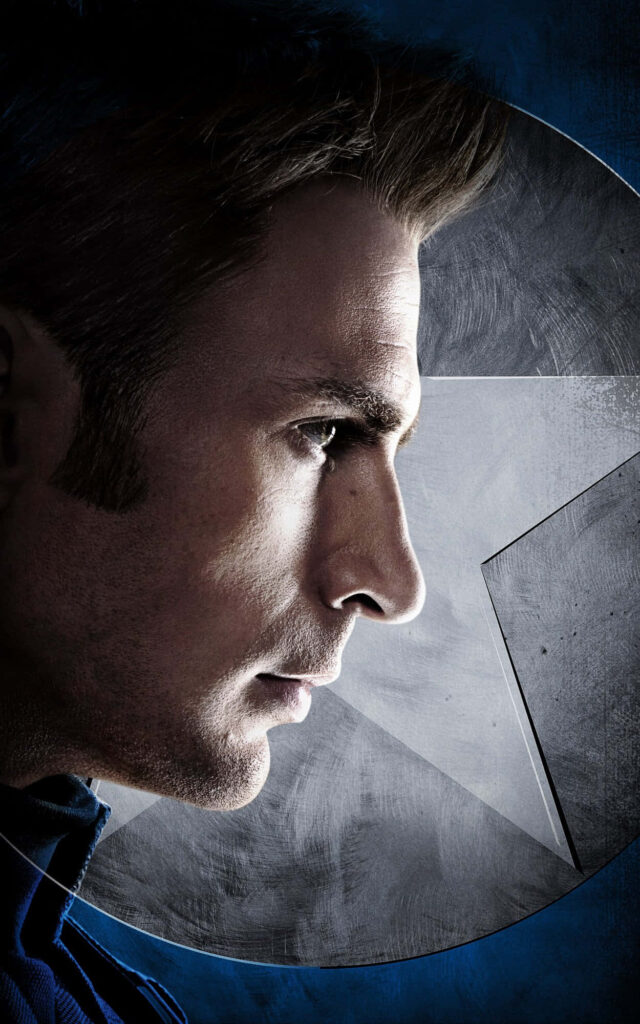 Captain America Close up Side Profile Portrait Background Wallpaper