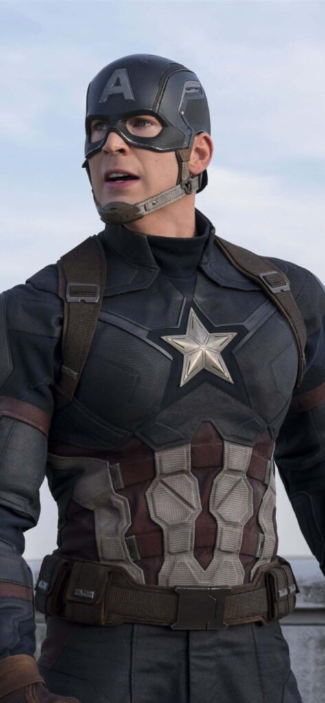 Captain America: The Daring Avenger Embracing Midnight Blue Sky in Stealth Mode Wallpaper