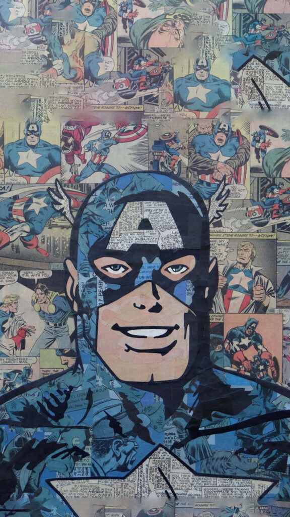 Symbol of Heroism: Captain America's Retro Look Shines with Iconic Shield and Timeless Costume Wallpaper