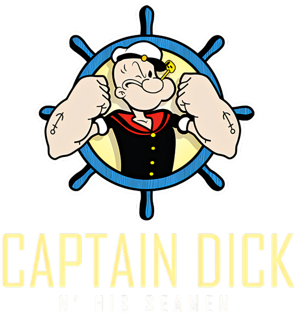 Captain Dick N' His Seamen: Humorous Cartoon Sailor Wallpaper