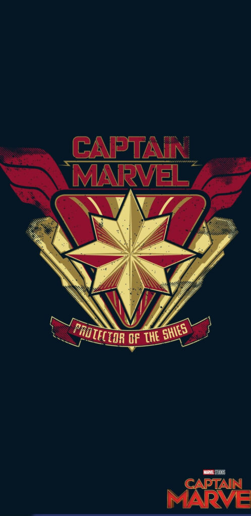 Captain Marvel: A Stellar Guardian Unleashed Wallpaper