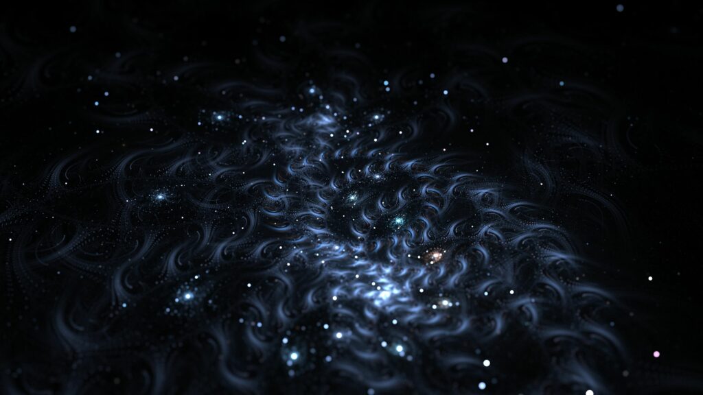 3840x2160 Fractal Wallpaper with Glowing Sparkles & Depth