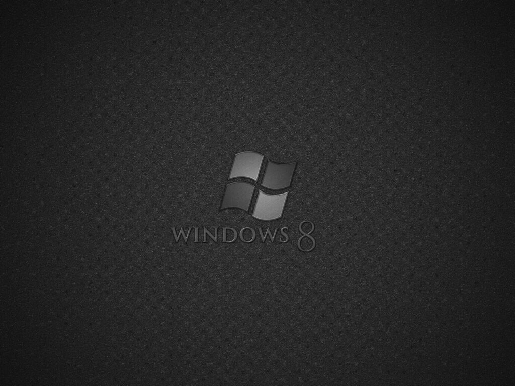 Digital Noir: Striking 3D Render of Microsoft Windows 8 in High-Definition Wallpaper