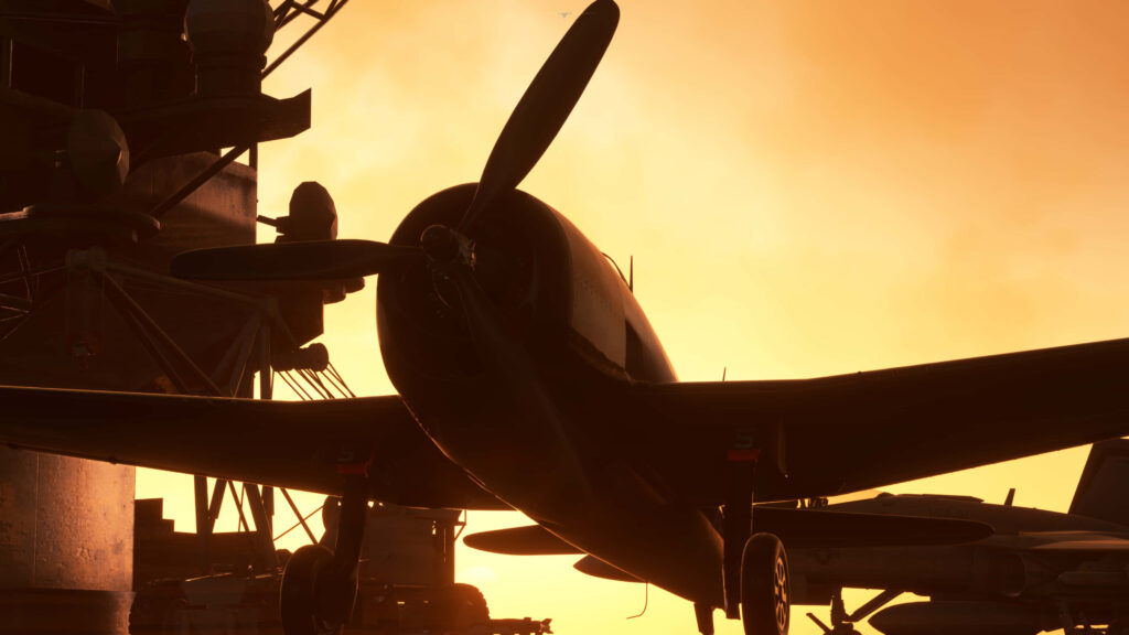Silhouette Soaring: Mesmerizing 4K Background of Microsoft Flight Simulator's Awe-Inspiring Airplane Scene Wallpaper