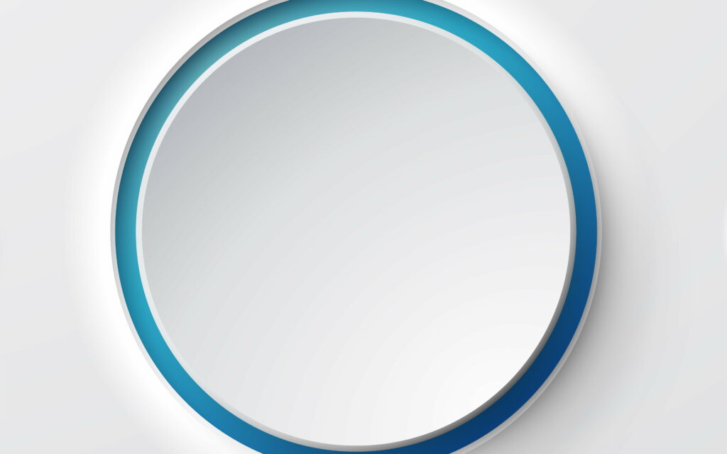 Intriguing Composition: Exploring Dynamic Circles on a Serene Gray Canvas Wallpaper