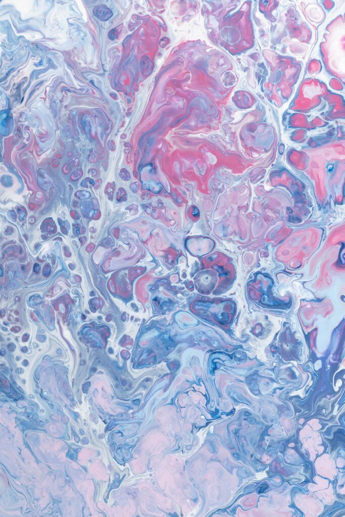 Stunning Abstract Acrylic Wallpaper in Pink, Blue & White - High Res