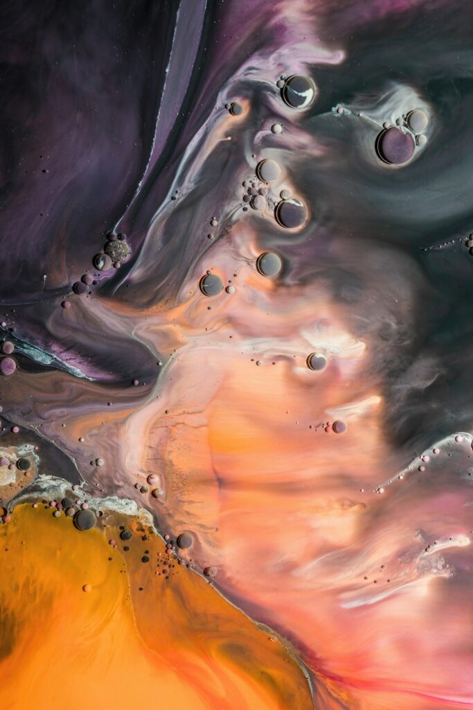 Vivid Abstract Liquid Paint Wallpaper - Fluid Color Swirls