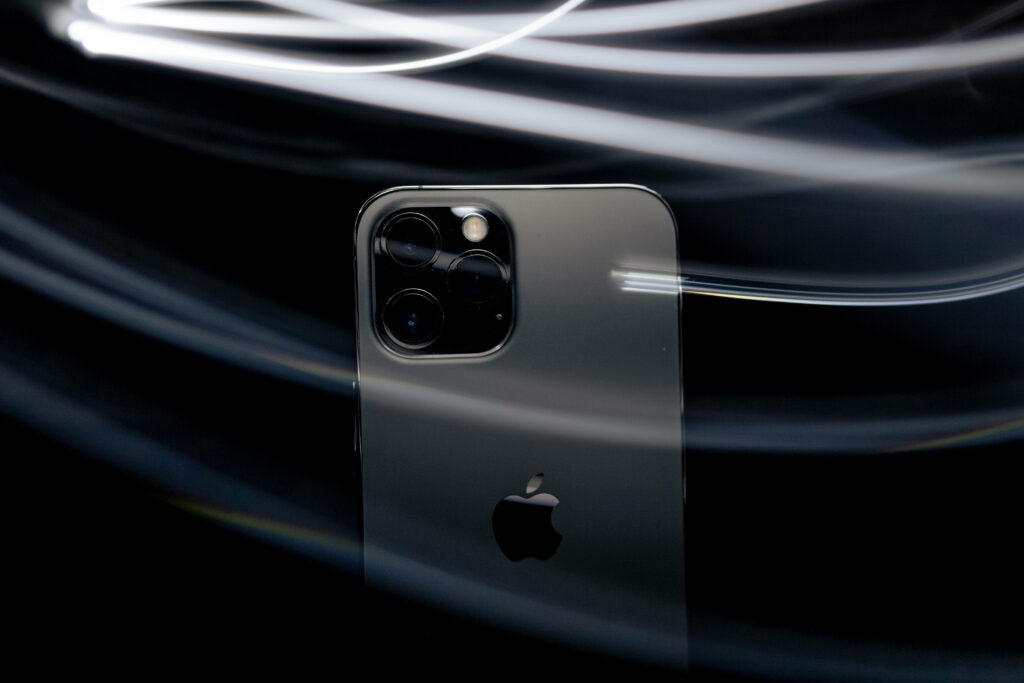 Dazzling Abstract Long Exposure Rendering of Apple's Lidar Scanner: Creating a Striking Background Image for a Cool iPhone Aesthetic Wallpaper