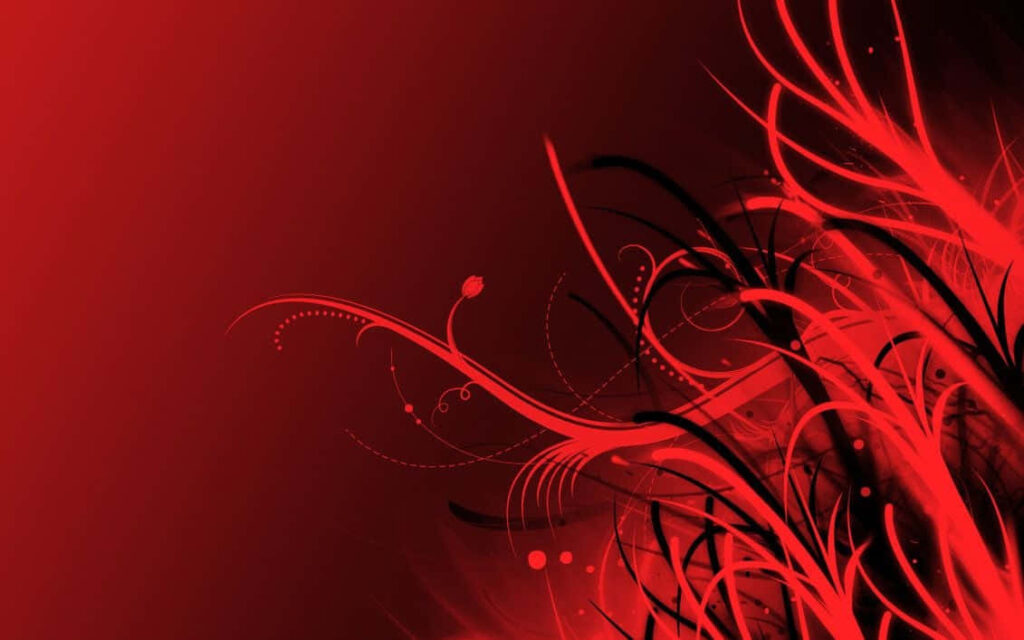 Captivating Abstract Red Background with Bold Swirling Lines Wallpaper