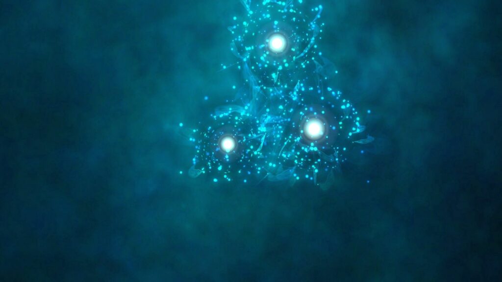 Vibrant Blue Orbs: Captivating Abstract 1920x1080 Background Wallpaper