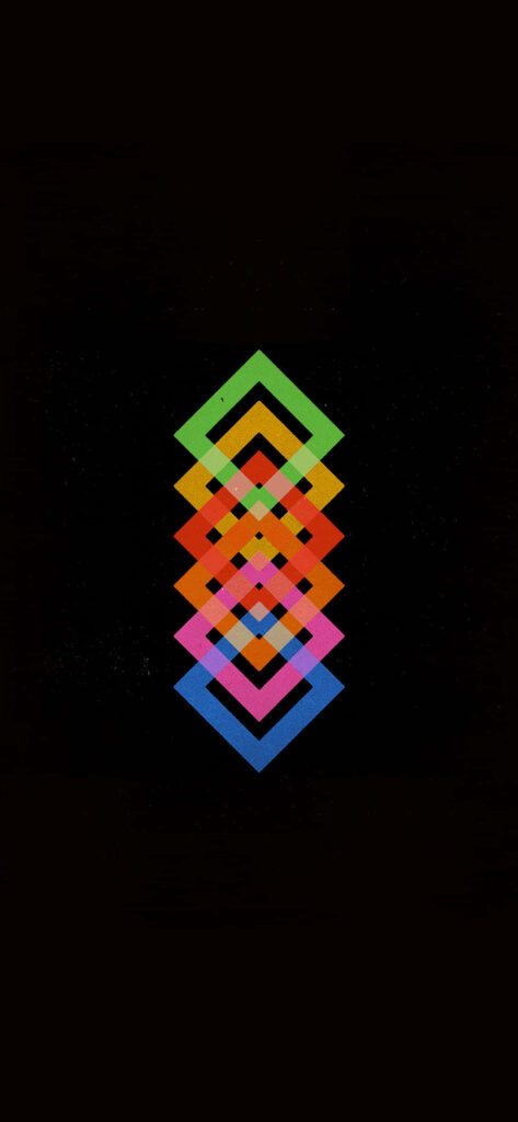 Abstract Geometric Wallpaper: Multicolored Shapes on Dark Background