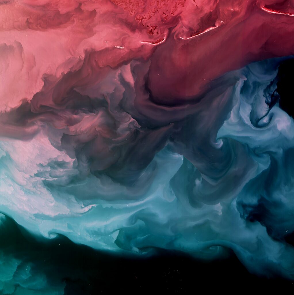 Captivating Abstract Wallpaper: Ethereal Gradient Design in Red, Blue, Black