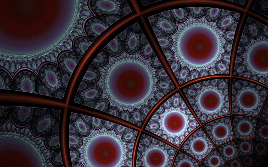 Intricate Abstract Wallpaper: Dark Geometric Patterns & Colors