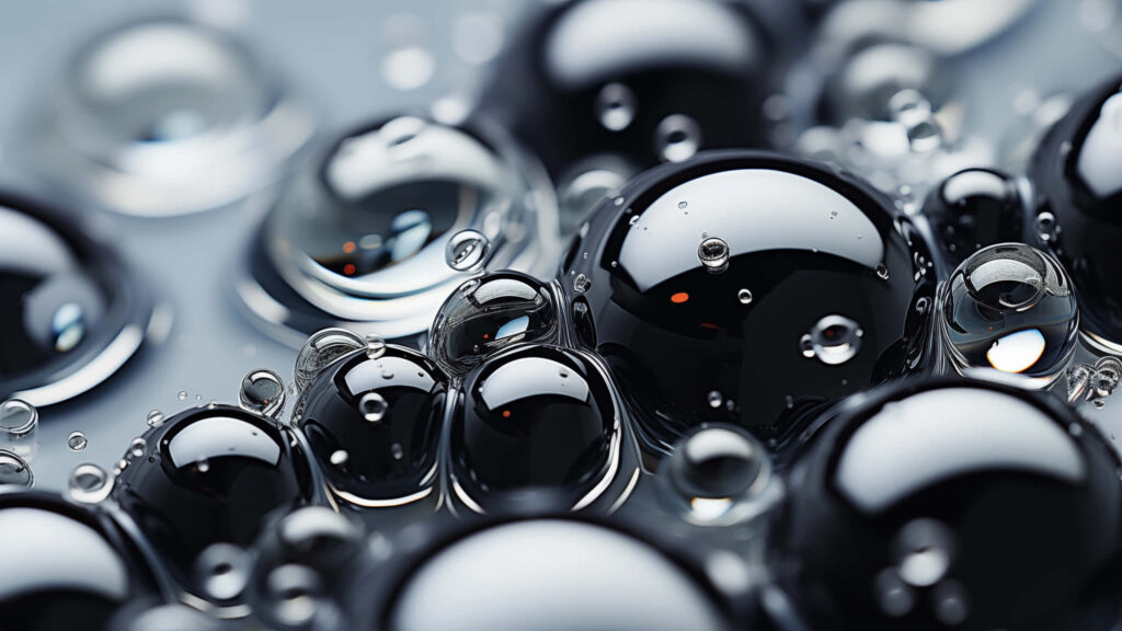 Mesmerizing Abstract Water Droplets Wallpaper - Glossy Background
