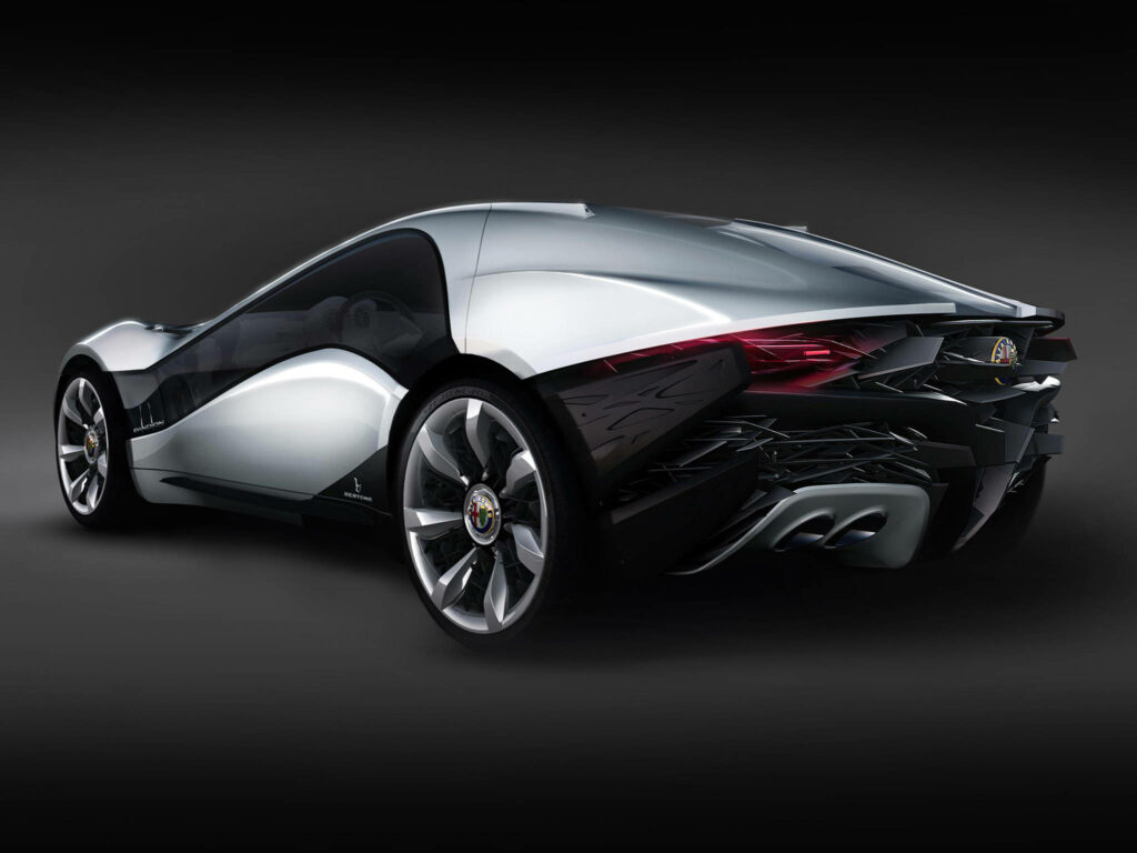Sleek and Dazzling: Capturing the Elegance of an Alfa Romeo from an iPhone Camera Wallpaper