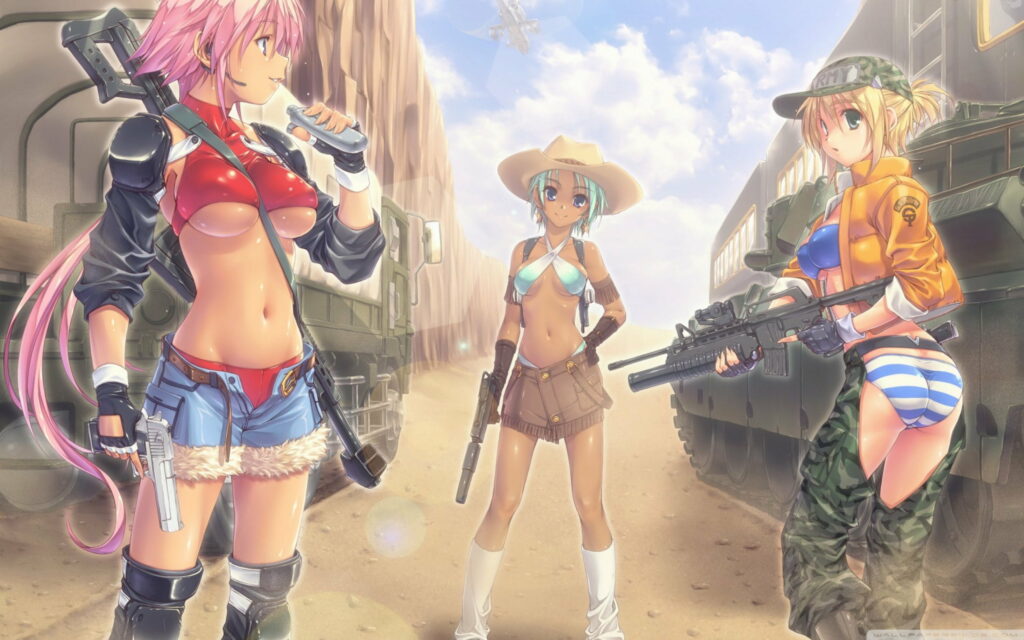 Mythical Vixens: Tempting Warriors in Skimpy Attire - Captivating QHD Wallpaper