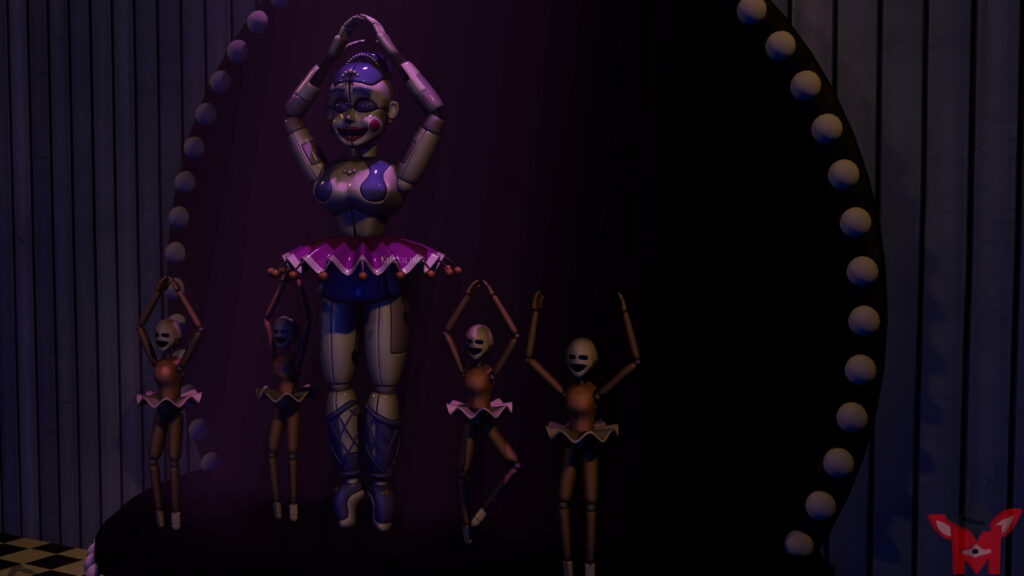 Enigmatic Ballora: A Mesmerizing FNAF Sister Location Wallpaper in 4K