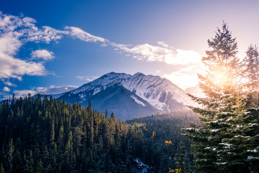 Serenity's Symphony: Captivating Banff's Breathtaking Canada Landscape Wallpaper