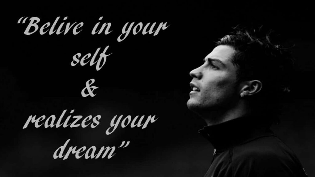 Inspirational Black and White Portrait Wallpaper: Believe in Yourself