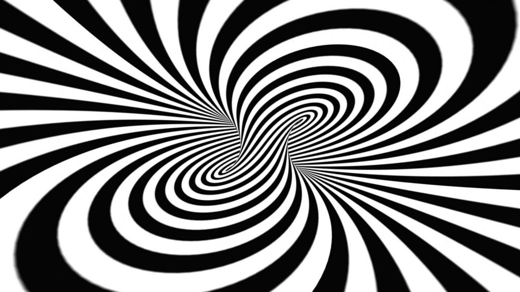 Captivating Black & White Spiral Illusion Wallpaper for Android