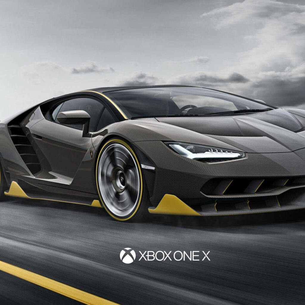 High-performance yellow sports car in motion on road - Forza Motorsport 7 wallpaper