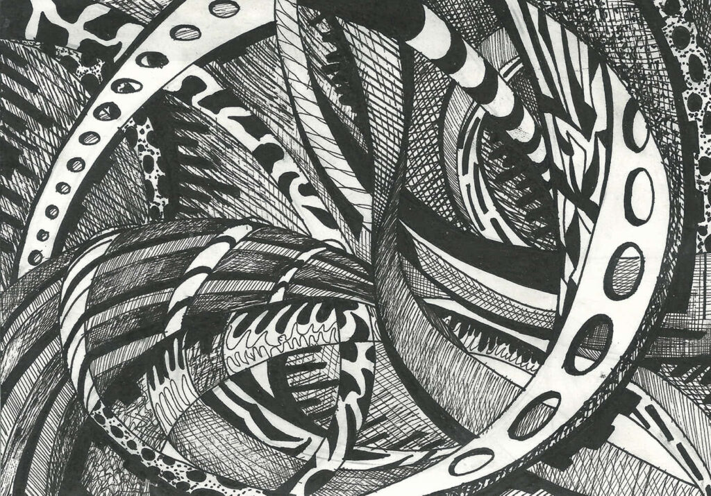 Captivating Black and White Abstract Art Wallpaper Background
