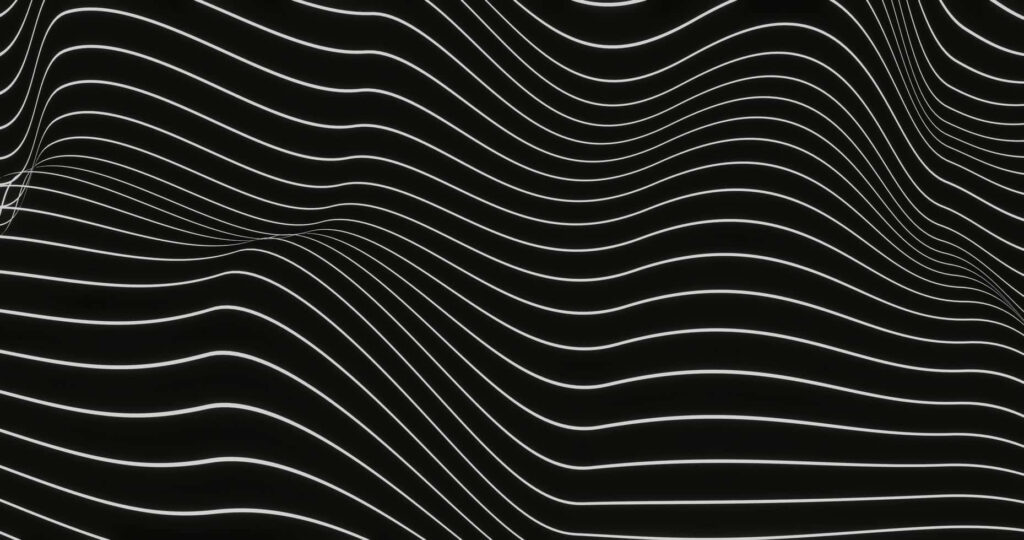 Dynamic Black and White Wavy Lines Abstract Wallpaper Background