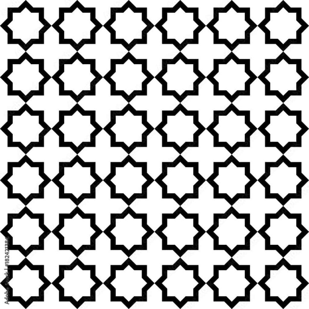 Captivating Black and White Geometric Star Wallpaper Background