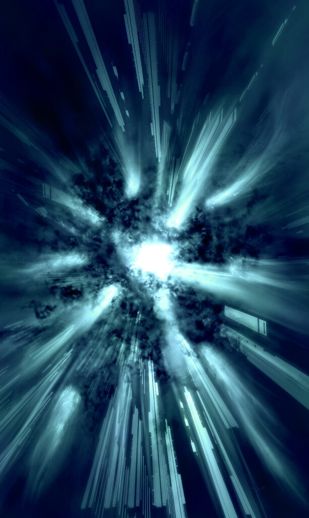 Captivating Blue Abstract Wallpaper with Dynamic Cloud Design