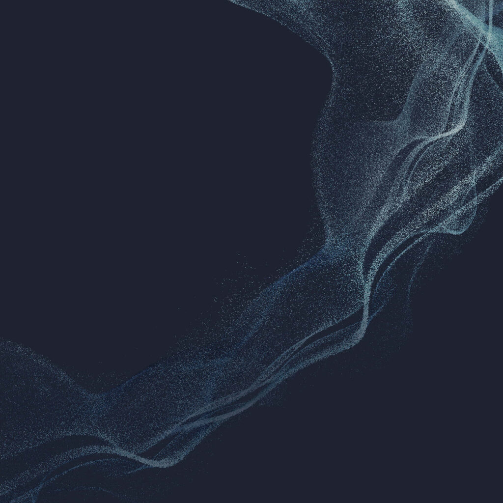 Serene Blue Abstract Wallpaper with Flowing Waves on Dark Background