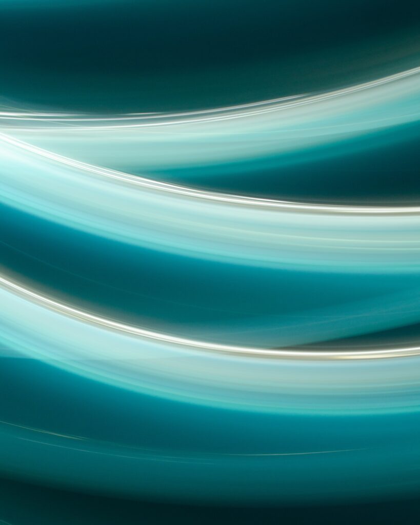 Captivating Blue Teal Abstract Wallpaper with Flowing Curves