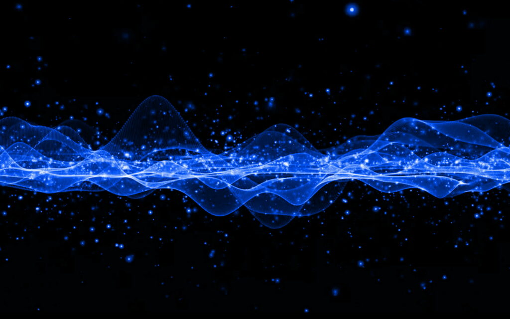 Electric Blue Surf: A Captivating Abstract Creation in 4K Wallpaper