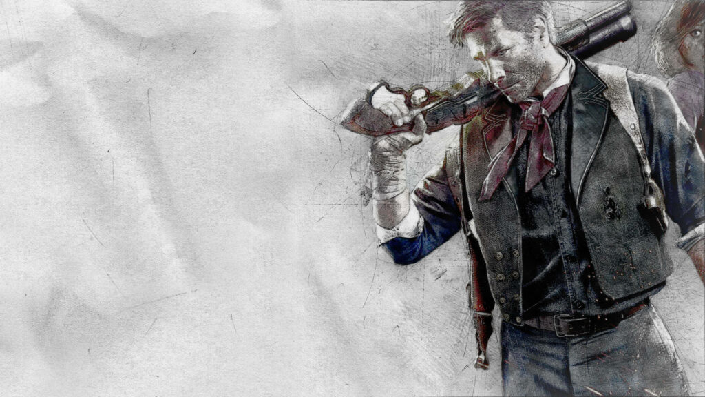 Booker DeWitt Sketch Wallpaper: Iconic BioShock Infinite Design