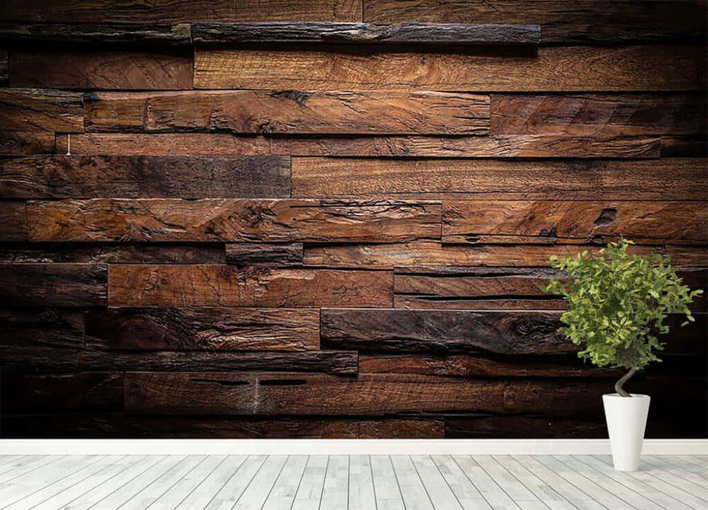 Natural Brown Wood Texture Wallpaper - Rustic Charm & Warmth