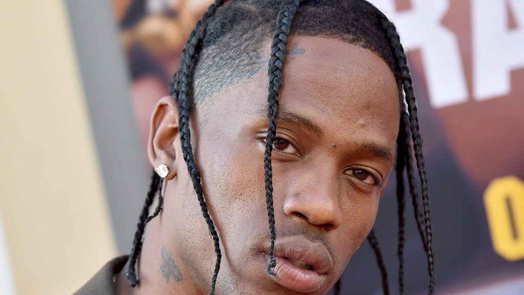 Intense Gaze: Travis Scott in Stunning QHD Wallpaper